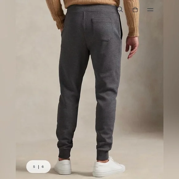 Polo Ralph Lauren Men's Grey Solid Double Knit Performance Jogger Pants L - Picture 4 of 10